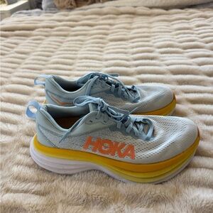 HOKA Women’s Light Blue & Yellow Running Sneakers